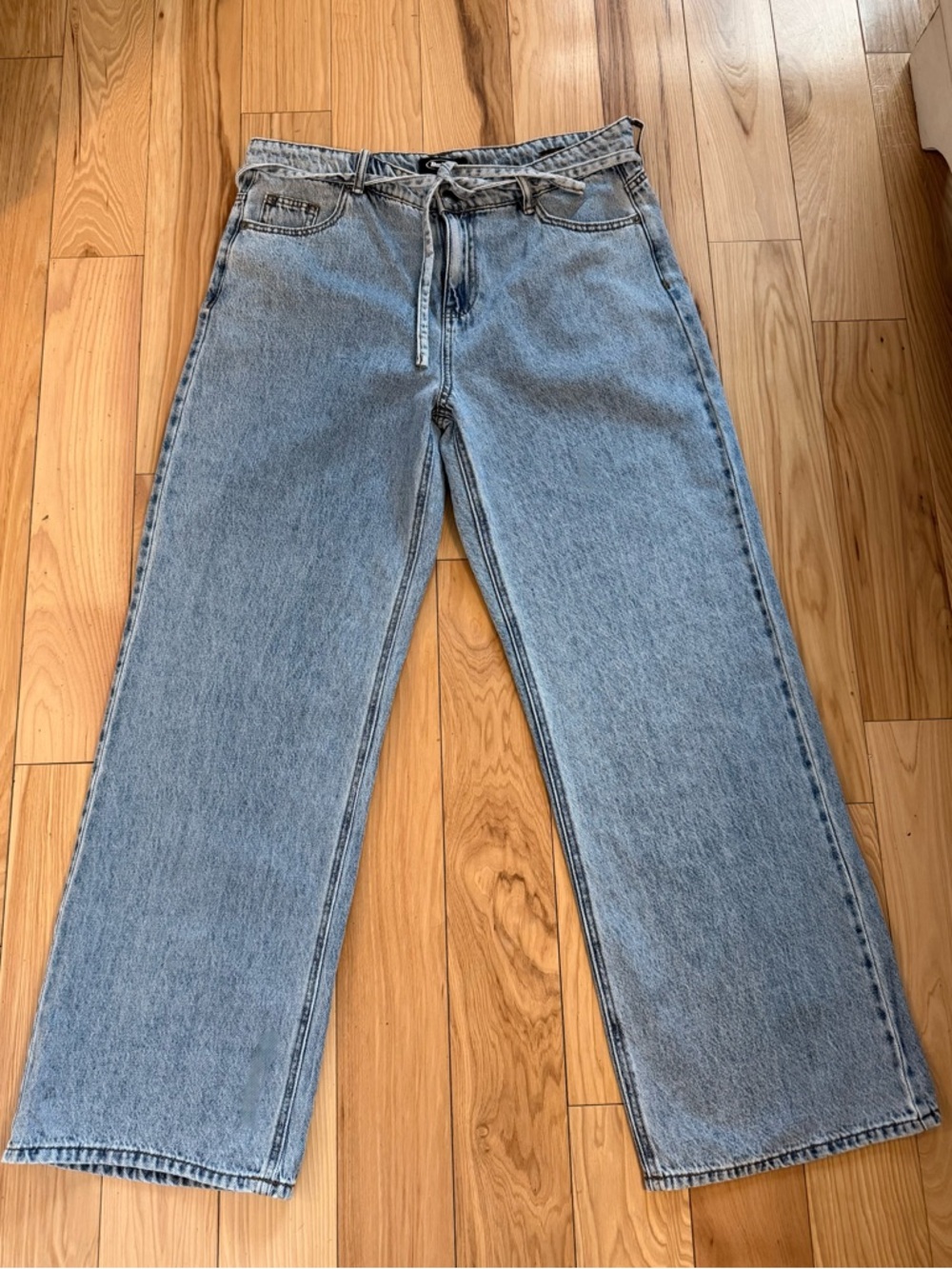 Buffalo David Bitton Light Blue Draw String Straight Denim Jeans Size 10